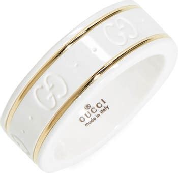 Gucci Icon White Zirconia & 18K Gold Ring 